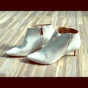 A New Day: white ankle bootie